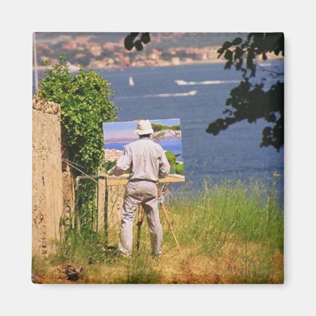 Konstnär i St. Tropez Magnet (Framsidan)
