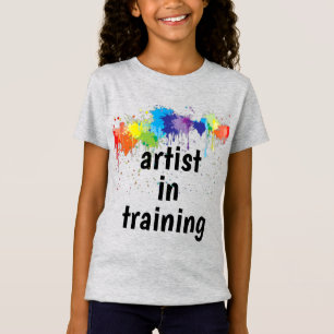 Konstnär i träning, med eller utan spatterad färg t shirt