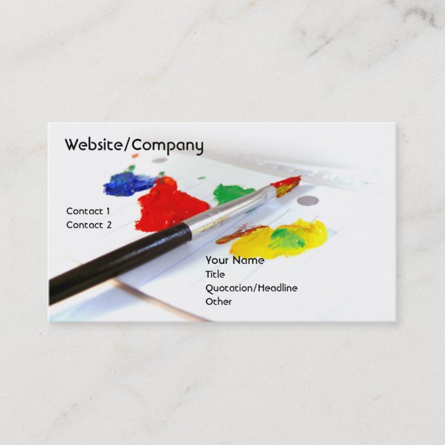 Konstnär Inc Visitkort (Framsida)