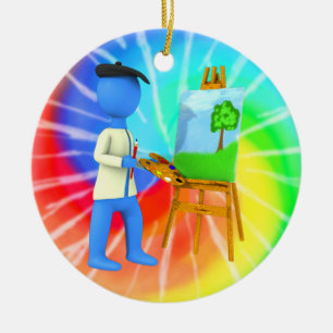 Konstnär Julgransprydnad Keramik