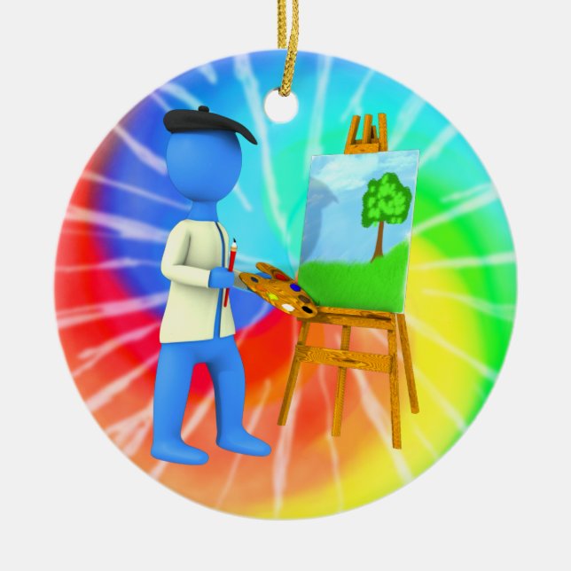 Konstnär Julgransprydnad Keramik (Framsidan)