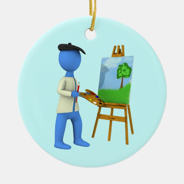 Konstnär Julgransprydnad Keramik (Framsidan)