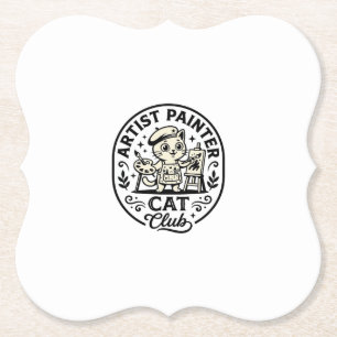 Konstnär Målare Katt Rolig Katt Grafik - Konstnär Underlägg Papper