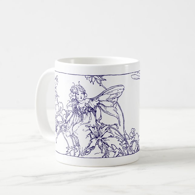 Konstnär: Margaret Ely Webb, 1800-tals era Art Nou Kaffemugg (Framsida vänster)
