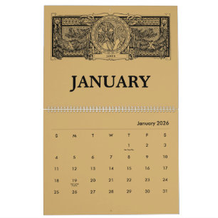 Konstnär Nouveau Romersk mytologi Kalender