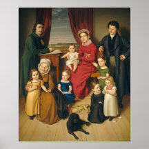 Konstnär och hans familj, tysk finkonstaffisch