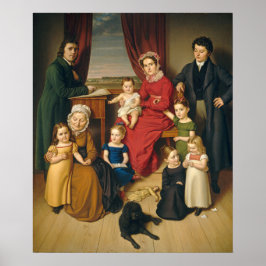 Konstnär och hans familj, tysk finkonstaffisch poster