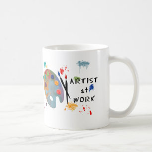 Konstnär på arbete kaffemugg