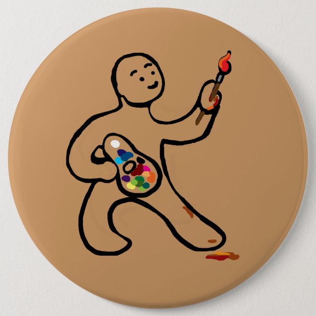 Konstnär på arbetsplatsen knapp (Framsida)