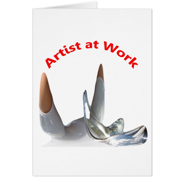 Konstnär på jobbet hälsningskort (Framsidan)