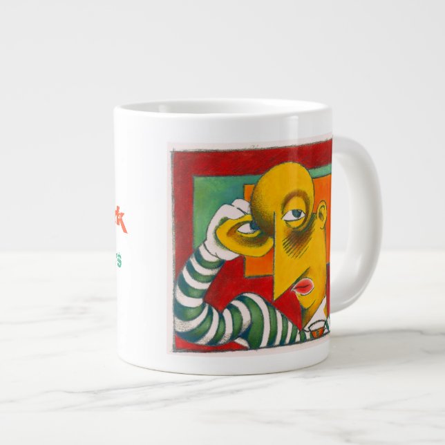Konstnär på jobbet jumbo mugg (Framsida höger)