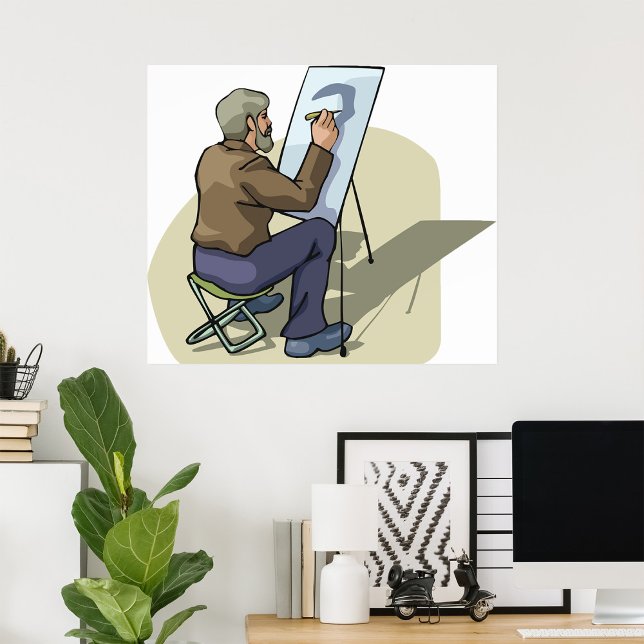 Konstnär på jobbet poster (Skapare uppladdad)