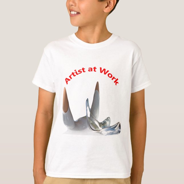 Konstnär på jobbet tee shirt (Framsida)