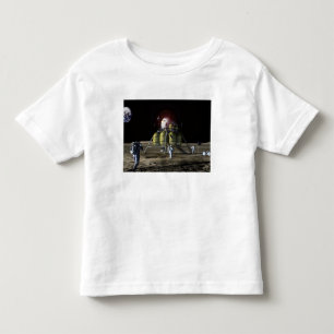 Konstnäråtergivande av en ny spaceship till mån t shirt