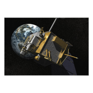 Konstnärbegrepp av den Lunar reconnaissancen Orbi Fototryck