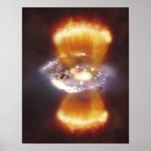 Konstnärbegrepp av en galax poster