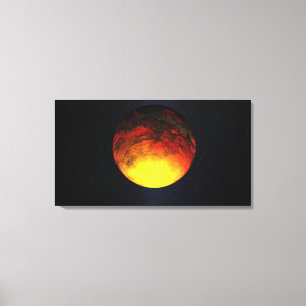 Konstnärbegrepp av Kepler-10b Canvastryck