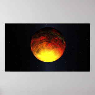Konstnärbegrepp av Kepler-10b Poster