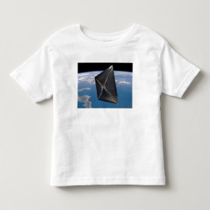 Konstnärbegrepp av NanoSail-D i utrymme Tee