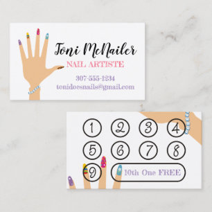 Konstnären för ManicureManicuristnageln räcker Visitkort