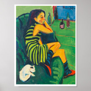 Konstnären Marcella,Kirchner,Fin konst Poster