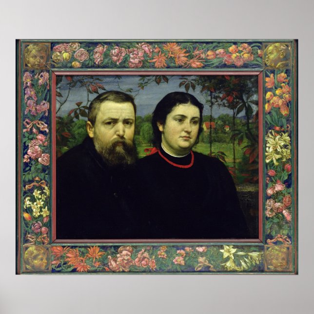 Konstnären med sin fru Bonicella 1887 Poster (Framsidan)