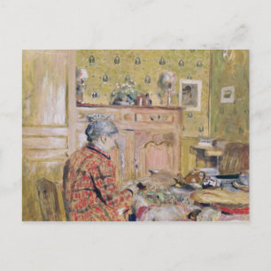 Konstnären Mor tar frukost 1899-1904 Vykort