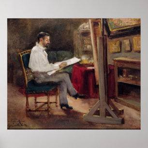 Konstnären Morot i hans studio, c.1874 Poster