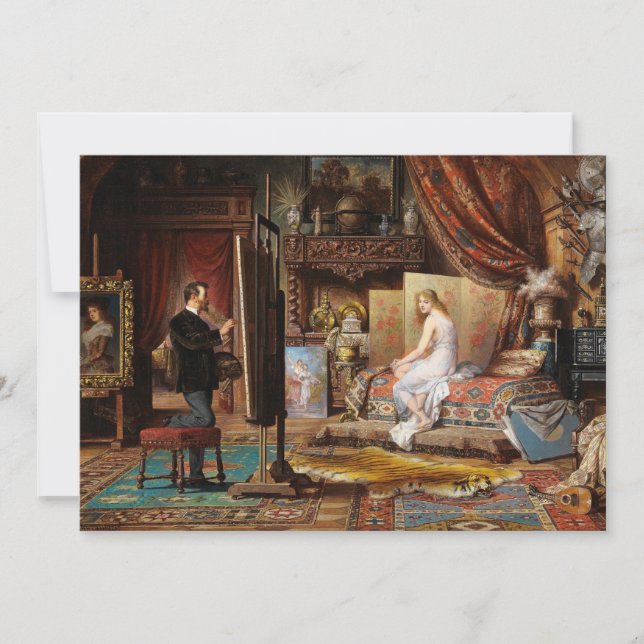 Konstnären och hans modell | Carl Schweninger, Jr. (Framsida)