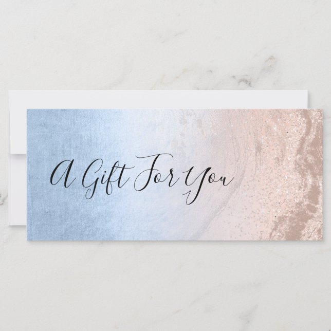 Konstnären ro guld glitter och blå makeup (Framsida)