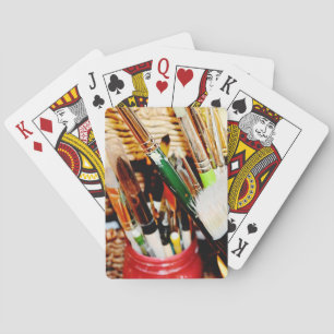 Konstnären som leker kort kortlek