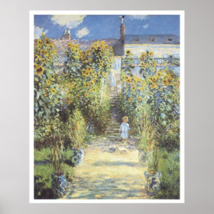 Konstnären vid Vetheuil, 1880 Claude Monet Poster