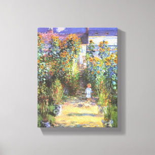 Konstnären vid Vetheuil - Claude Monet Canvastryck