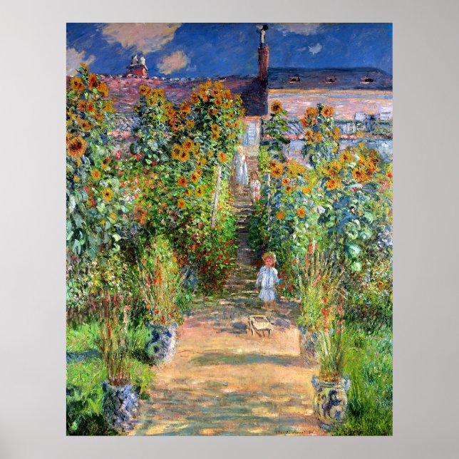 Konstnären vid Vetheuil, Claude Monet Poster (Framsidan)