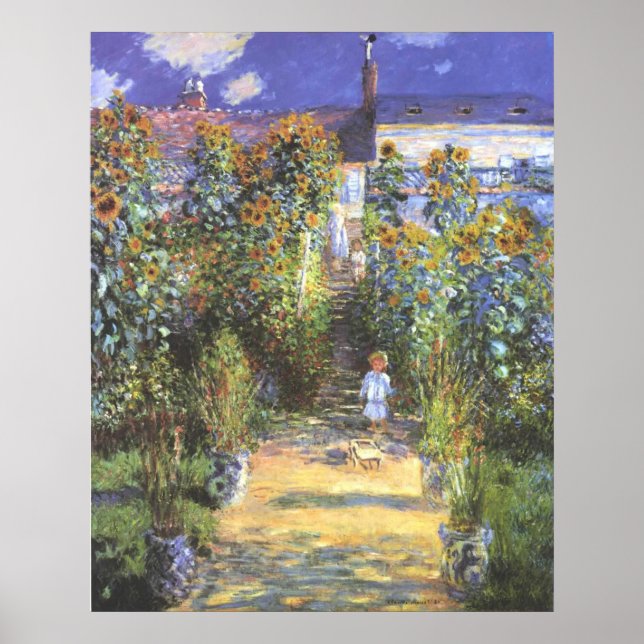 Konstnären vid Vetheuil - Claude Monet Poster (Framsidan)