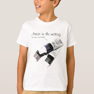 Konstnärens akryl målar rörbilden t-shirt