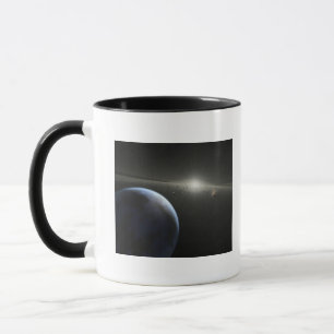 Konstnärens begrepp av ett astroidbälte mugg