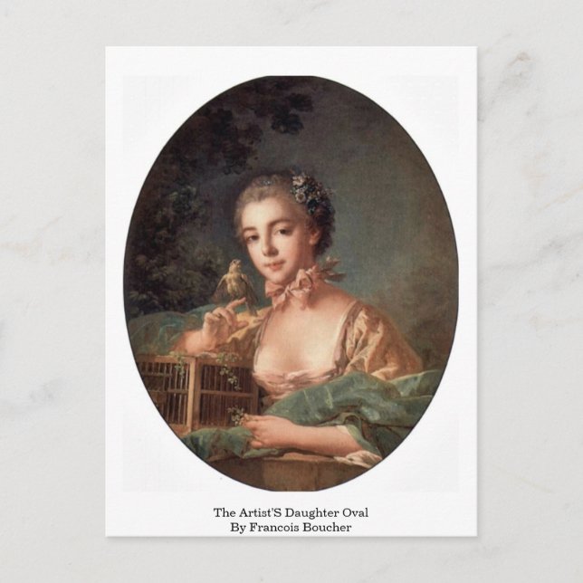 Konstnärens dotteroval av Francois Boucher Vykort (Framsida)