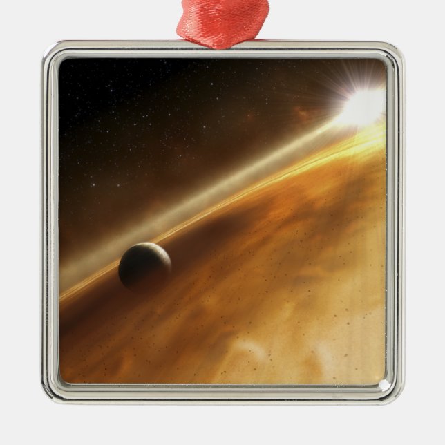 Konstnärens föreställning om stjärnan Fomalhaut Julgransprydnad Metall (Framsidan)