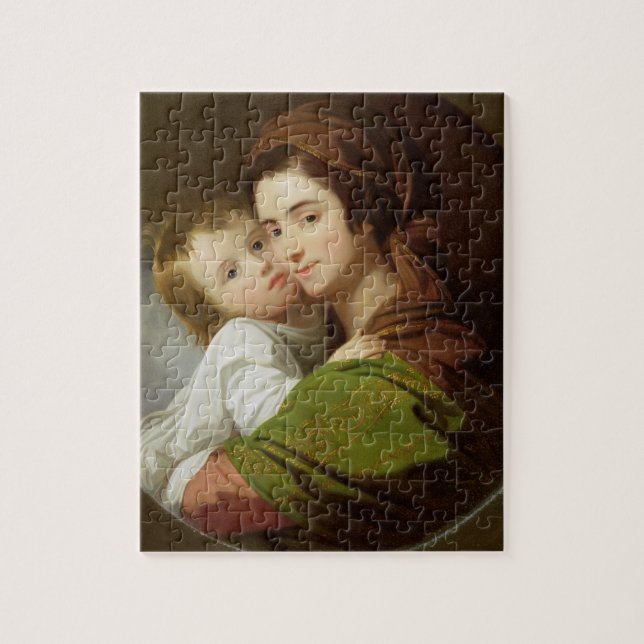 Konstnärens fru, Elizabeth och deras son Raphae Pussel (Vertikal)