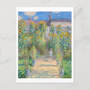 Konstnärens Garden av Claude Monet Painting Vykort