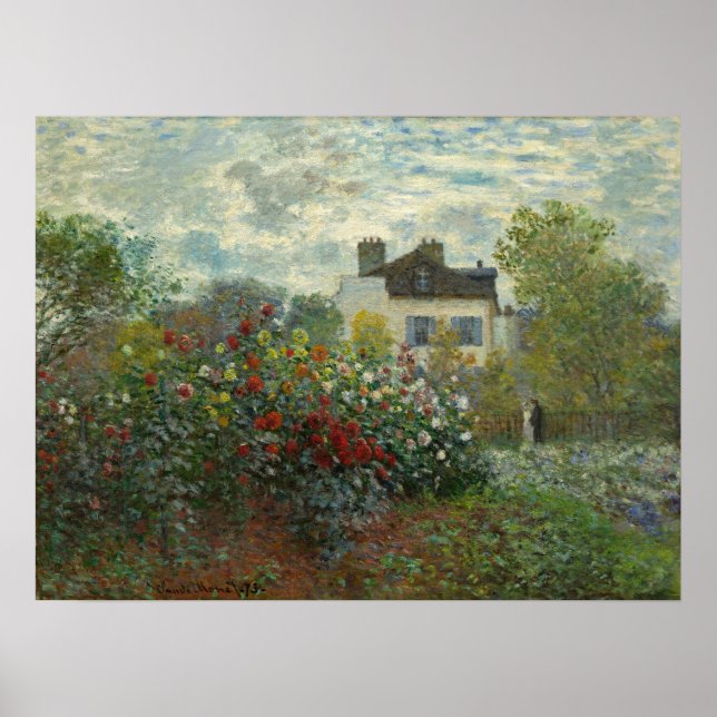 Konstnärens Garden i Argentina Claude Monet Poster (Framsidan)