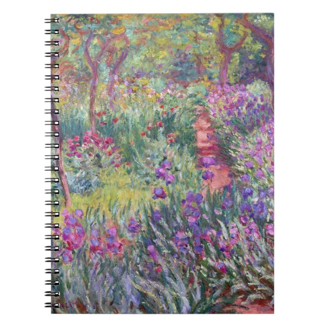 Konstnärens Garden in Giverny av Claude Monet Anteckningsbok (Framsidan)