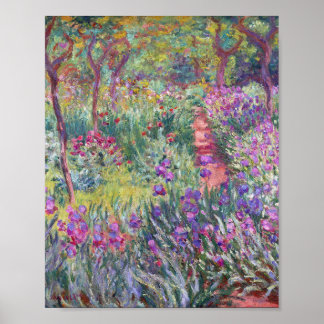 Konstnärens Garden in Giverny av Claude Monet Poster