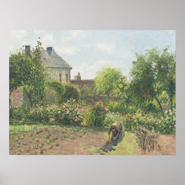 Konstnärens Garden på Eragny Camille Pissaro Poster (Framsidan)