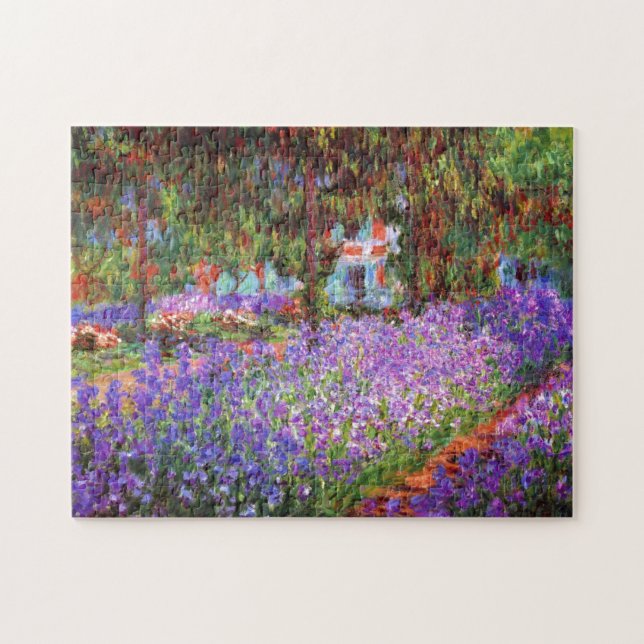 Konstnärens Garden på Giverny av Monet Fine Art Pussel (Horisontell)