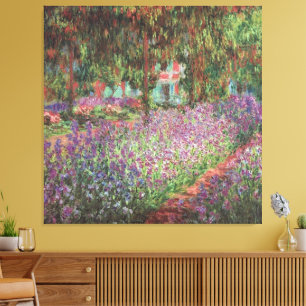 Konstnärens Garden vid Giverny av Claude Monet Canvastryck