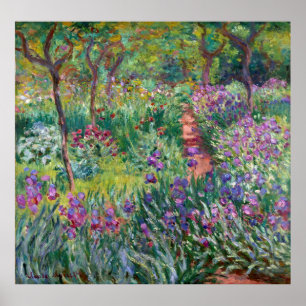 Konstnärens Garden vid Giverny av Claude Monet Poster