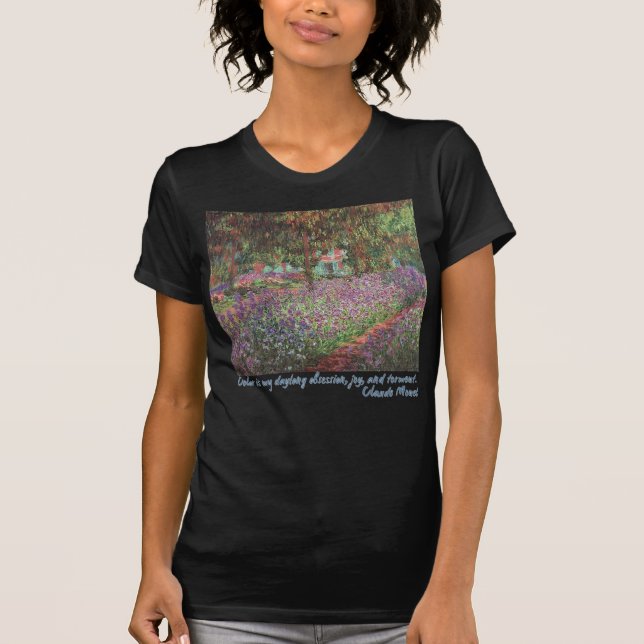 Konstnärens Garden vid Giverny av Claude Monet T Shirt (Framsida)