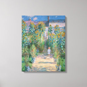 Konstnärens Garden vid Vetheuil av Claude Monet Canvastryck